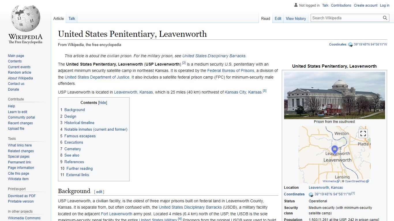 United States Penitentiary, Leavenworth - Wikipedia